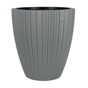 Кашпо со вставкой Мика (пластик), D29xH32см, 5,5л, серый в интернет-магазине флористических аксессуаров Азалия Декор