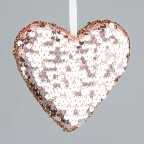 Украшение подвесное Сердце, 11х11см, розовый в интернет-магазине флористических аксессуаров Азалия Декор
