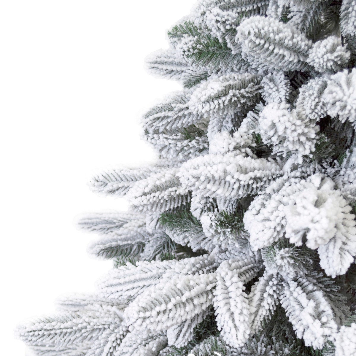Ель искусственная заснеженная с лампочками Ленинградская (PVC+PE), 2,4м, белый в интернет-магазине флористических аксессуаров Азалия Декор