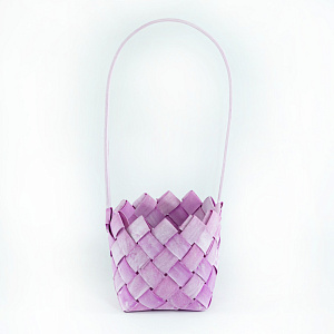 Корзина плетеная, D13xH32см, розовый/72шт. в интернет-магазине флористических аксессуаров Азалия Декор