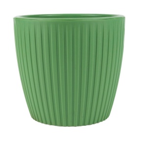 Кашпо со вставкой Эви (пластик), D17.5xH15.5см, 3л, зеленый в интернет-магазине флористических аксессуаров Азалия Декор