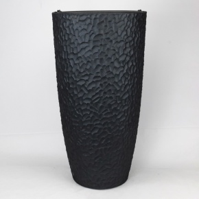 Кашпо Манго (бетон), D30,5xH58см, 29,5л, чёрный в интернет-магазине флористических аксессуаров Азалия Декор