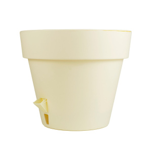 Кашпо Латина (пластик), D20хH17,5см, 3,7л, кремовый в интернет-магазине флористических аксессуаров Азалия Декор