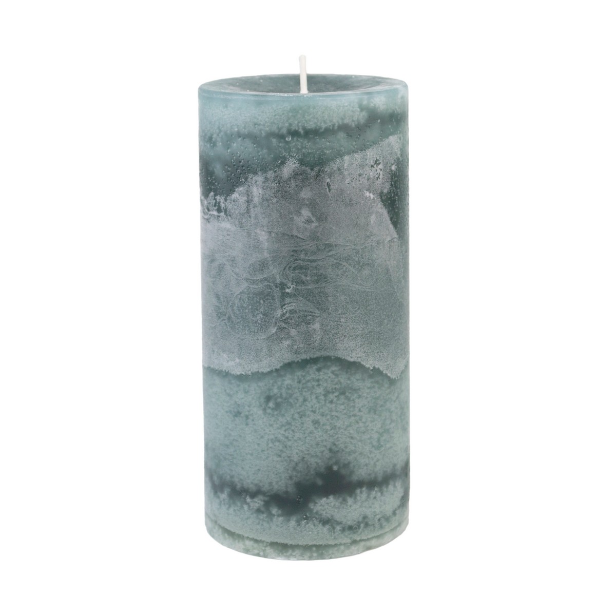 Свеча-столбик с ароматом Зеленый чай (80 часов), H15xD7см, зеленый в интернет-магазине флористических аксессуаров Азалия Декор