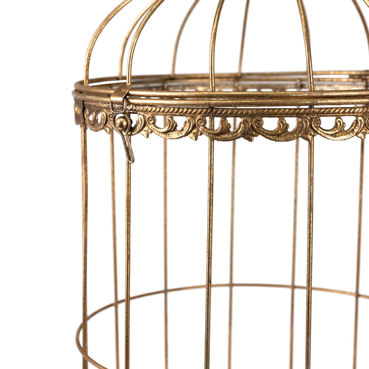 Набор клеток 2шт. (металл), D24хH53см, золотой в интернет-магазине флористических аксессуаров Азалия Декор