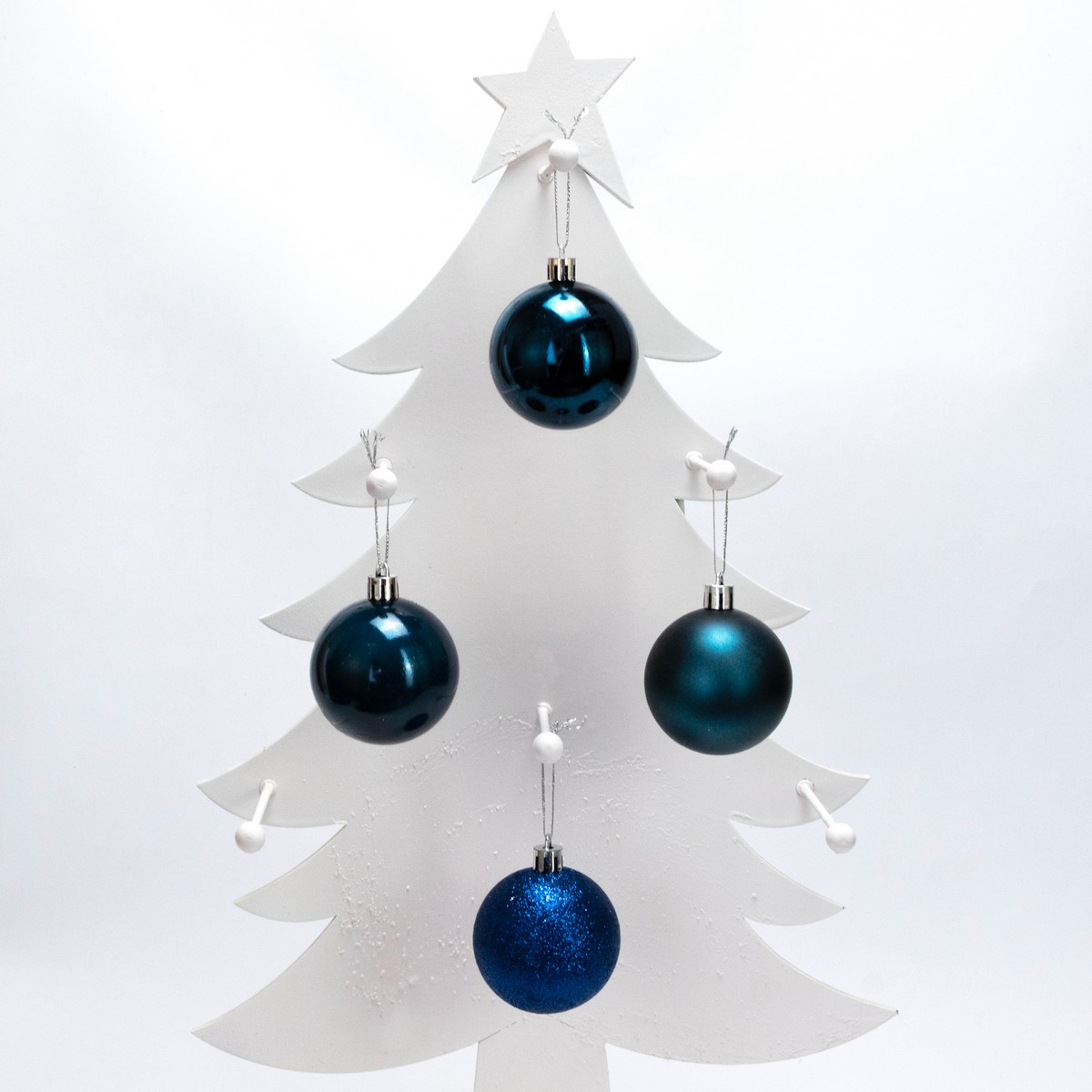 Набор шаров в тубе 10шт. (пластик), D6см, синий в интернет-магазине флористических аксессуаров Азалия Декор