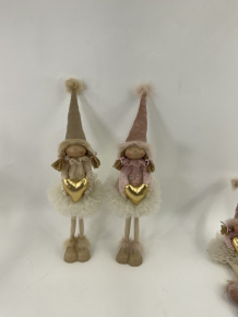 Сувенир Девочка с сердцем, Н47х15х11см, в асс., кремовый/розовый в интернет-магазине флористических аксессуаров Азалия Декор