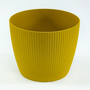 Кашпо Magnolia Jumper (пластик), D19xH16см, 3л., желтый в интернет-магазине флористических аксессуаров Азалия Декор