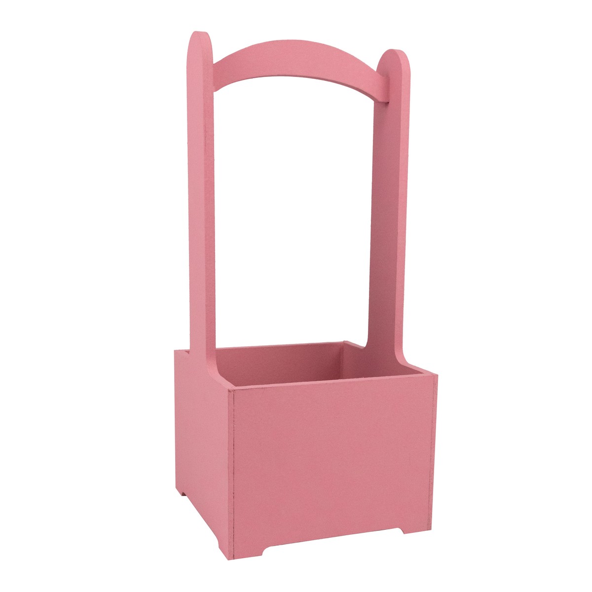 Корзина (дерево), 14х14х30см, пудровый в интернет-магазине флористических аксессуаров Азалия Декор