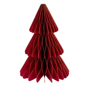 Сувенир Елочка (бумага), D18х25см, красный в интернет-магазине флористических аксессуаров Азалия Декор