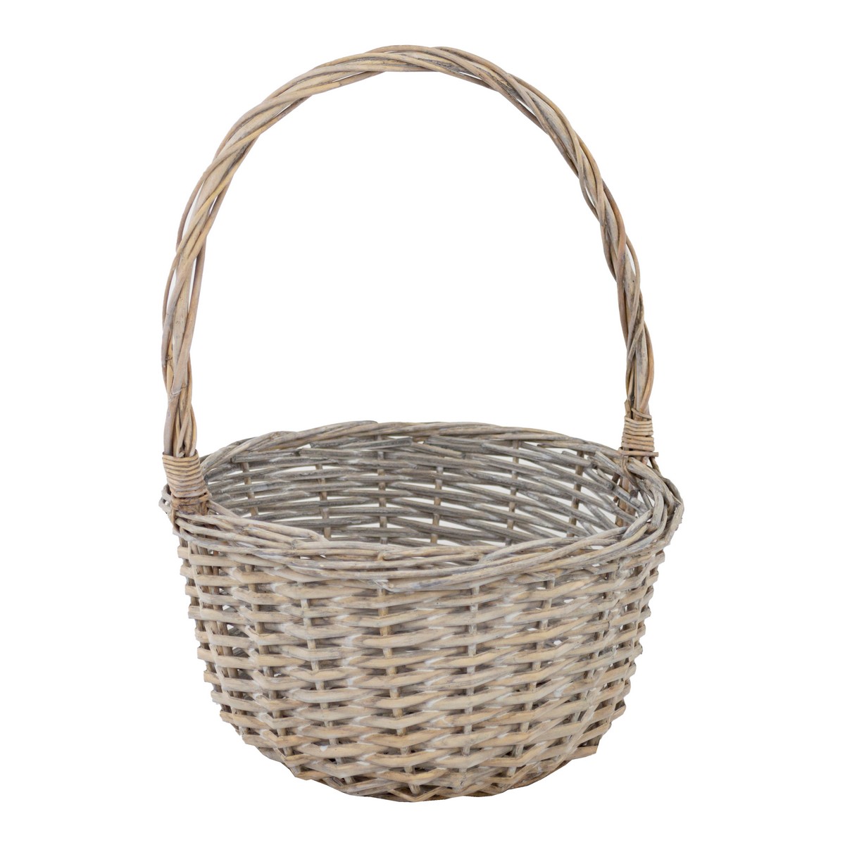 Набор корзин плетеных 3шт. (ива), D32x15xH37см, серый в интернет-магазине флористических аксессуаров Азалия Декор