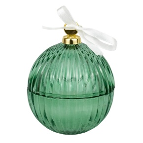 Свеча Шар (стекло), H11xD8см, зеленый в интернет-магазине флористических аксессуаров Азалия Декор