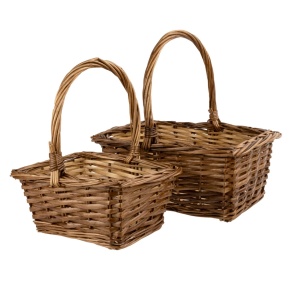 Набор корзин плетеных 2шт. (ива), 28x22х12хH29см, коричневый в интернет-магазине флористических аксессуаров Азалия Декор