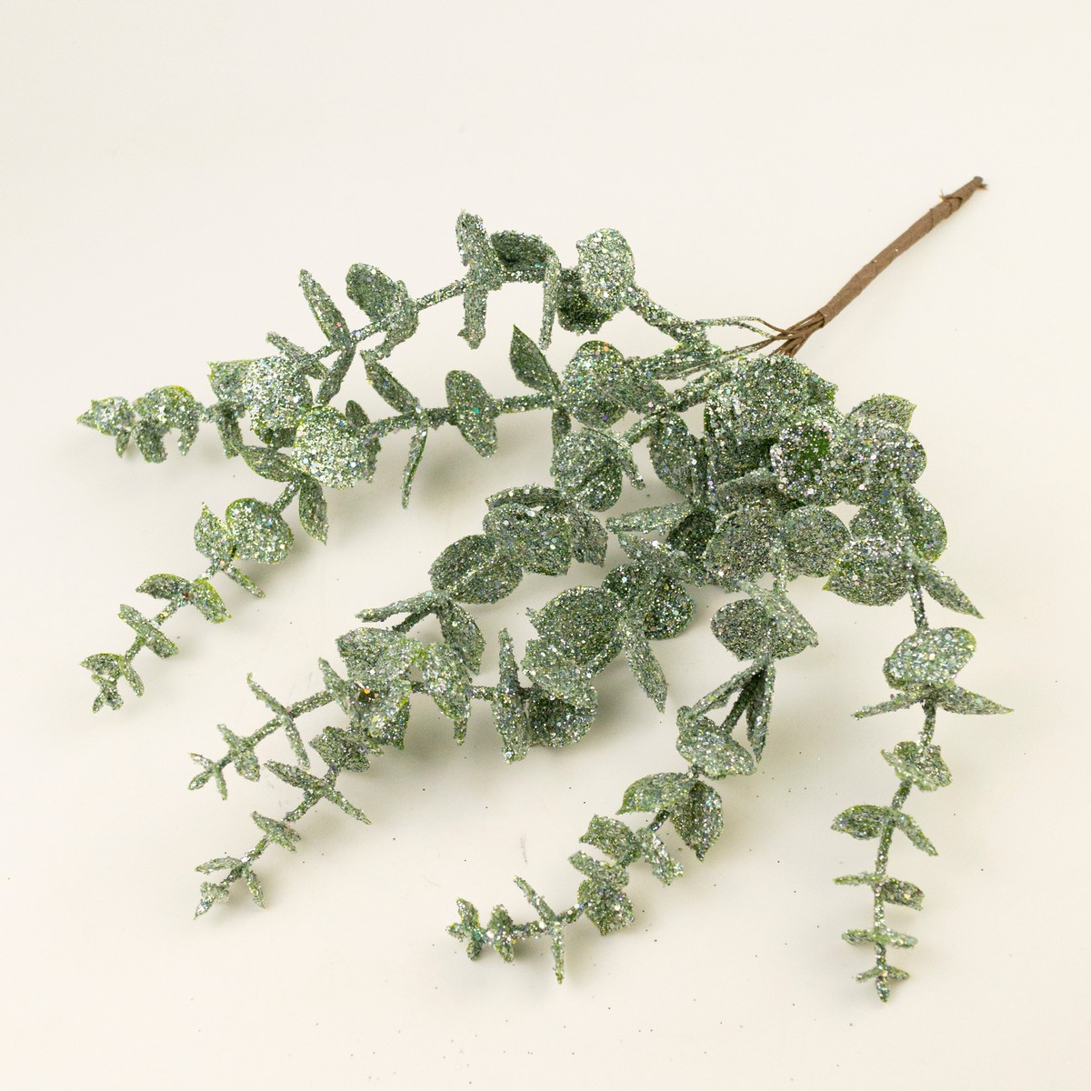 Эвкалипт с глиттером, H25см, зеленый в интернет-магазине флористических аксессуаров Азалия Декор
