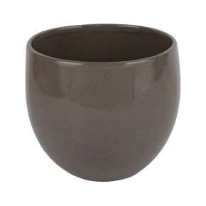 Кашпо Бергамо (керамика), D15xH14см, коричневый в интернет-магазине флористических аксессуаров Азалия Декор
