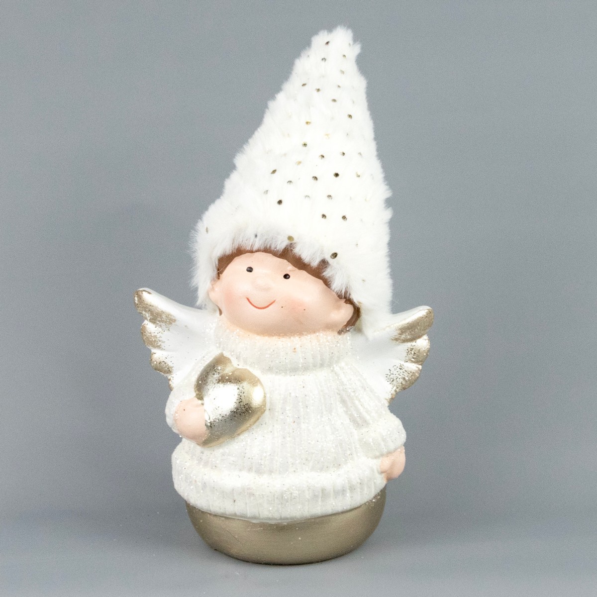 Сувенир Ангел (керамика), Н21х10,5х7см, шампань в интернет-магазине флористических аксессуаров Азалия Декор