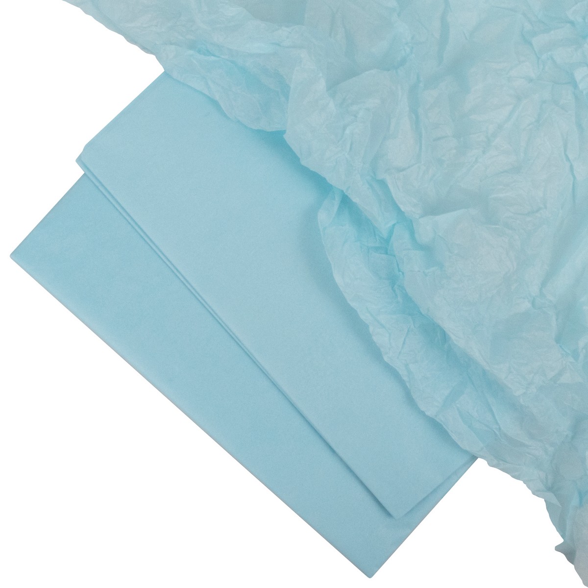 Бумага тишью 10 шт., 50x66 см, небесно-голубой в интернет-магазине флористических аксессуаров Азалия Декор