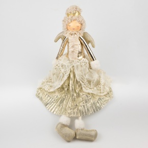 Украшение подвесное Фея сидящая, Н54х23х23см, шампань в интернет-магазине флористических аксессуаров Азалия Декор