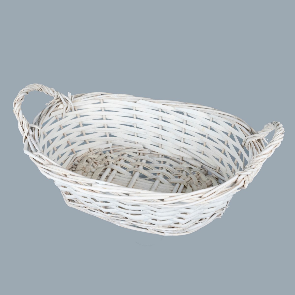 Поднос плетеный овальный (ива), 31x21xH9см, отбеленный в интернет-магазине флористических аксессуаров Азалия Декор