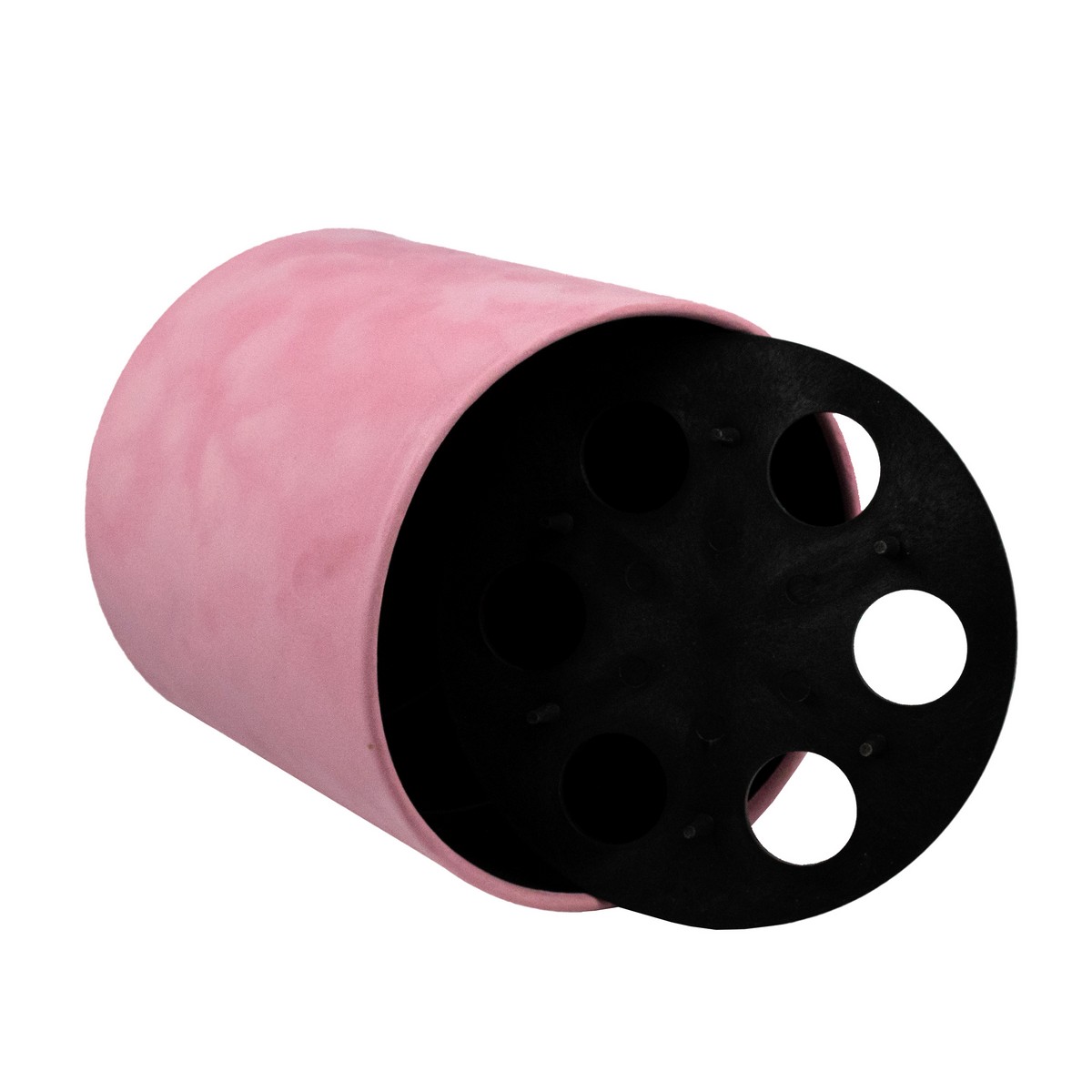 Коробка подарочная круглая без крышки Lockwet с пласт. вставкой (бархат), D16xH16 см, розовый в интернет-магазине флористических аксессуаров Азалия Декор