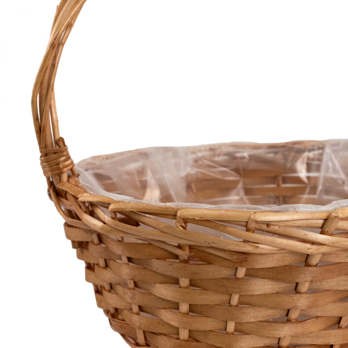 Корзина плетеная (ива), D30x12xH30см, светло-коричневый в интернет-магазине флористических аксессуаров Азалия Декор