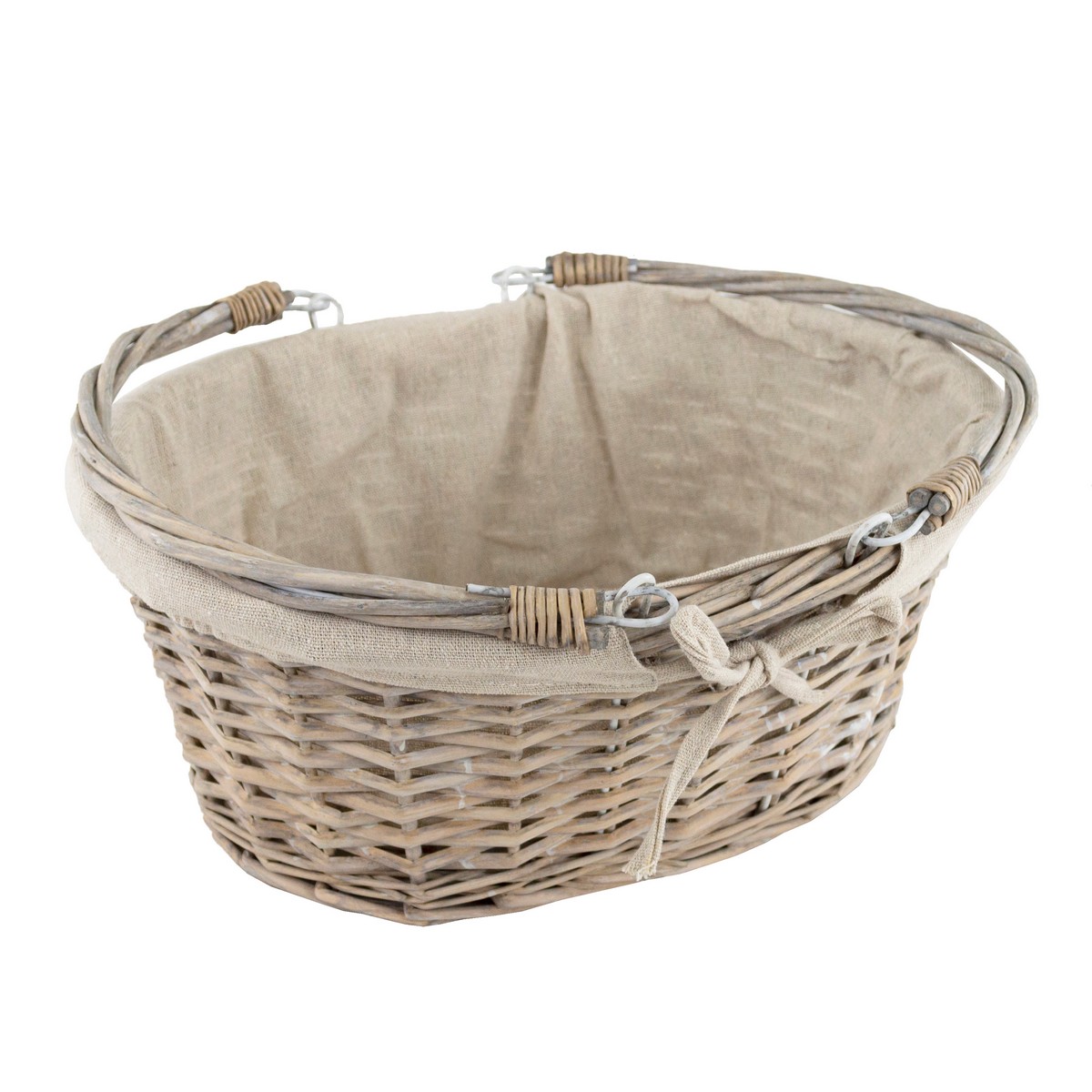 Корзина плетеная (ива), 35х30x15xH28см, серый в интернет-магазине флористических аксессуаров Азалия Декор