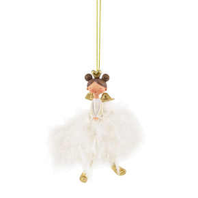 Украшение подвесное Ангел, 4х12,5см, в асс., белый в интернет-магазине флористических аксессуаров Азалия Декор