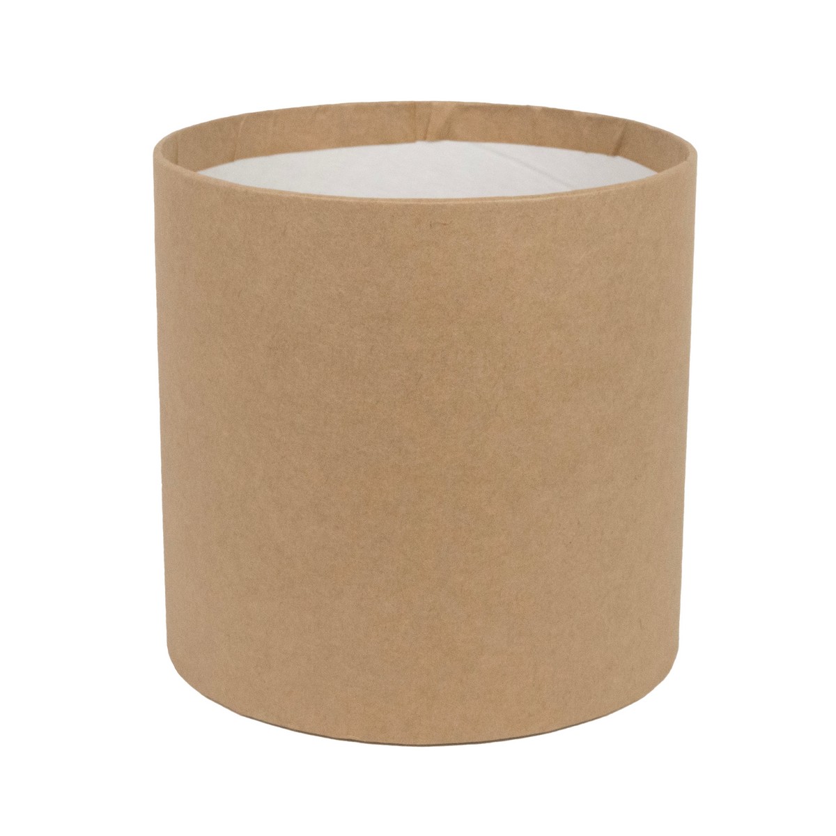 Коробка подарочная круглая без крышки, D12xH12 см, коричневый в интернет-магазине флористических аксессуаров Азалия Декор