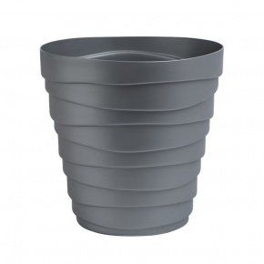 Кашпо Бархан (пластик), D19,5xH19,5см, 3,5л, серебряный в интернет-магазине флористических аксессуаров Азалия Декор