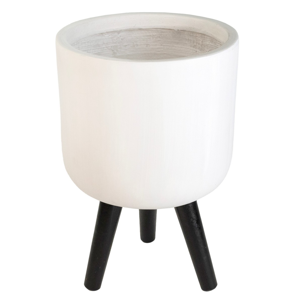 Кашпо на подставке Стоун (файбергласс), D37xH66,5см, белый в интернет-магазине флористических аксессуаров Азалия Декор