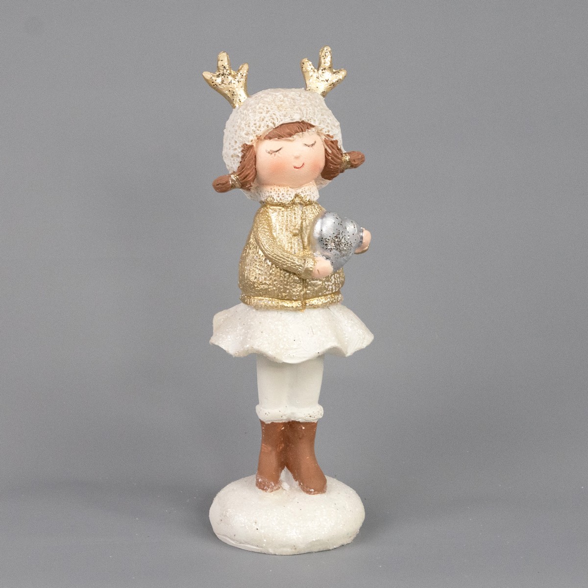 Сувенир Мальчик/Девочка (полирезин), Н15,5х6х5,5см, в асс., шампань в интернет-магазине флористических аксессуаров Азалия Декор