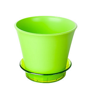 Кашпо Лантана (пластик), D18xH16см, зеленый в интернет-магазине флористических аксессуаров Азалия Декор