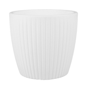 Кашпо со вставкой Эви (пластик), D17.5xH15.5см, 3л, белый в интернет-магазине флористических аксессуаров Азалия Декор