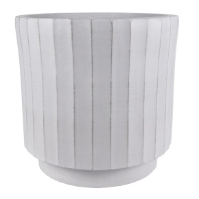 Кашпо Риб (файбергласс), 45x45xH45см, серый в интернет-магазине флористических аксессуаров Азалия Декор