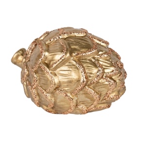 Сувенир Шишка (керамика), Н7,5х11х8см, золотой в интернет-магазине флористических аксессуаров Азалия Декор