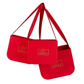 Набор коробок для цветов 3шт., 16,5х12хH12,5 см, красный в интернет-магазине флористических аксессуаров Азалия Декор