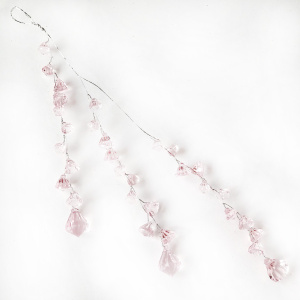 Украшение подвесное с кристаллами, Н29см, розовый в интернет-магазине флористических аксессуаров Азалия Декор