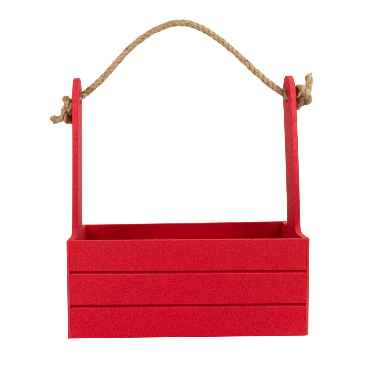 Корзина (дерево), 25х15х30см, красный в интернет-магазине флористических аксессуаров Азалия Декор