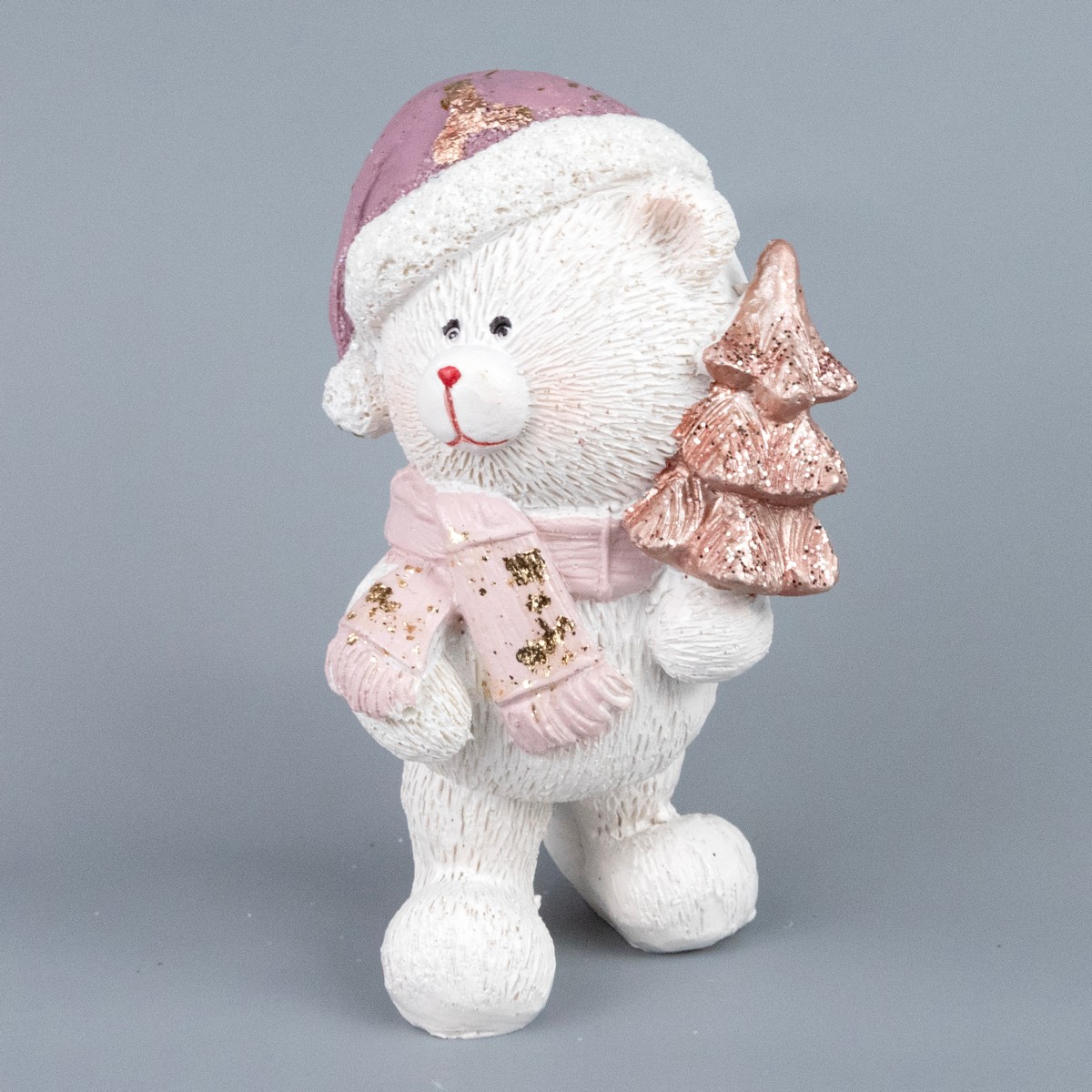 Сувенир Медвежонок (полирезин), Н11,5х8,5х6см, розовый в интернет-магазине флористических аксессуаров Азалия Декор