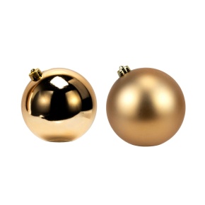 Украшение подвесное Шар (пластик), D12см, в асс., золотой в интернет-магазине флористических аксессуаров Азалия Декор