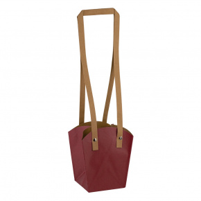 Пакет для цветов (бумага), 15х13х9,5см (в уп. 10шт.), красный в интернет-магазине флористических аксессуаров Азалия Декор