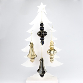 Украшение подвесное (стекло), 16х6,5см, цв. в .асс. в интернет-магазине флористических аксессуаров Азалия Декор