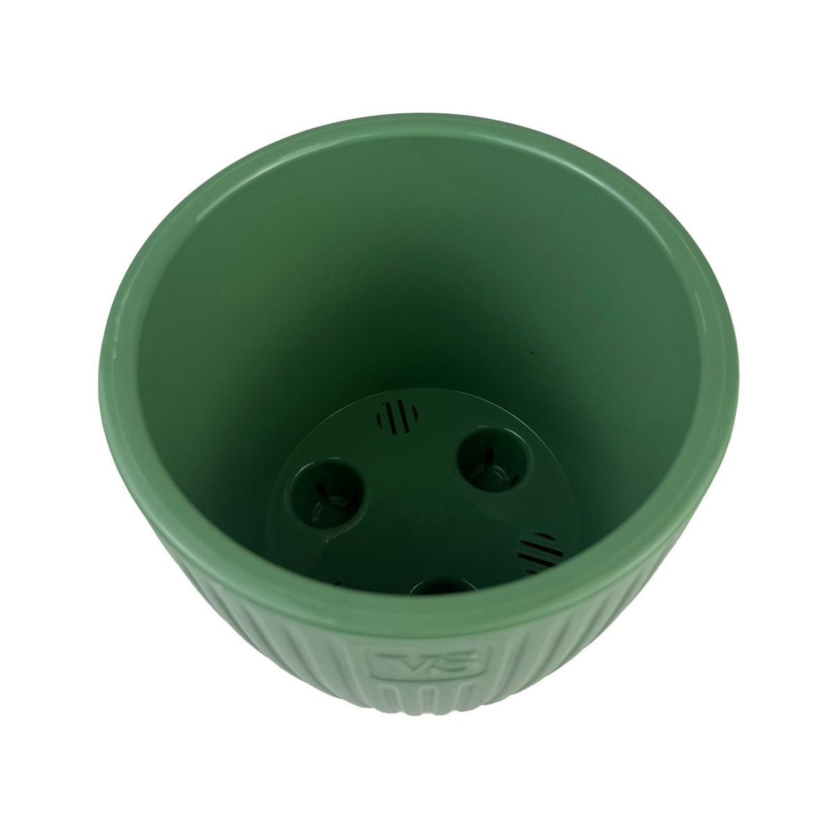 Кашпо со вставкой Эви (пластик), D10,5xH9,5см, 0,6л, зеленый в интернет-магазине флористических аксессуаров Азалия Декор