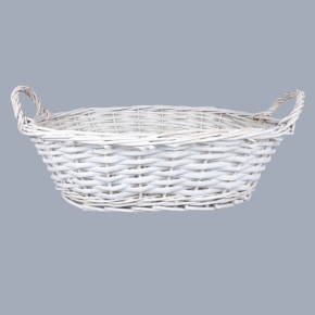 Поднос плетеный овальный (ива), 42x31xH12см, отбеленный в интернет-магазине флористических аксессуаров Азалия Декор