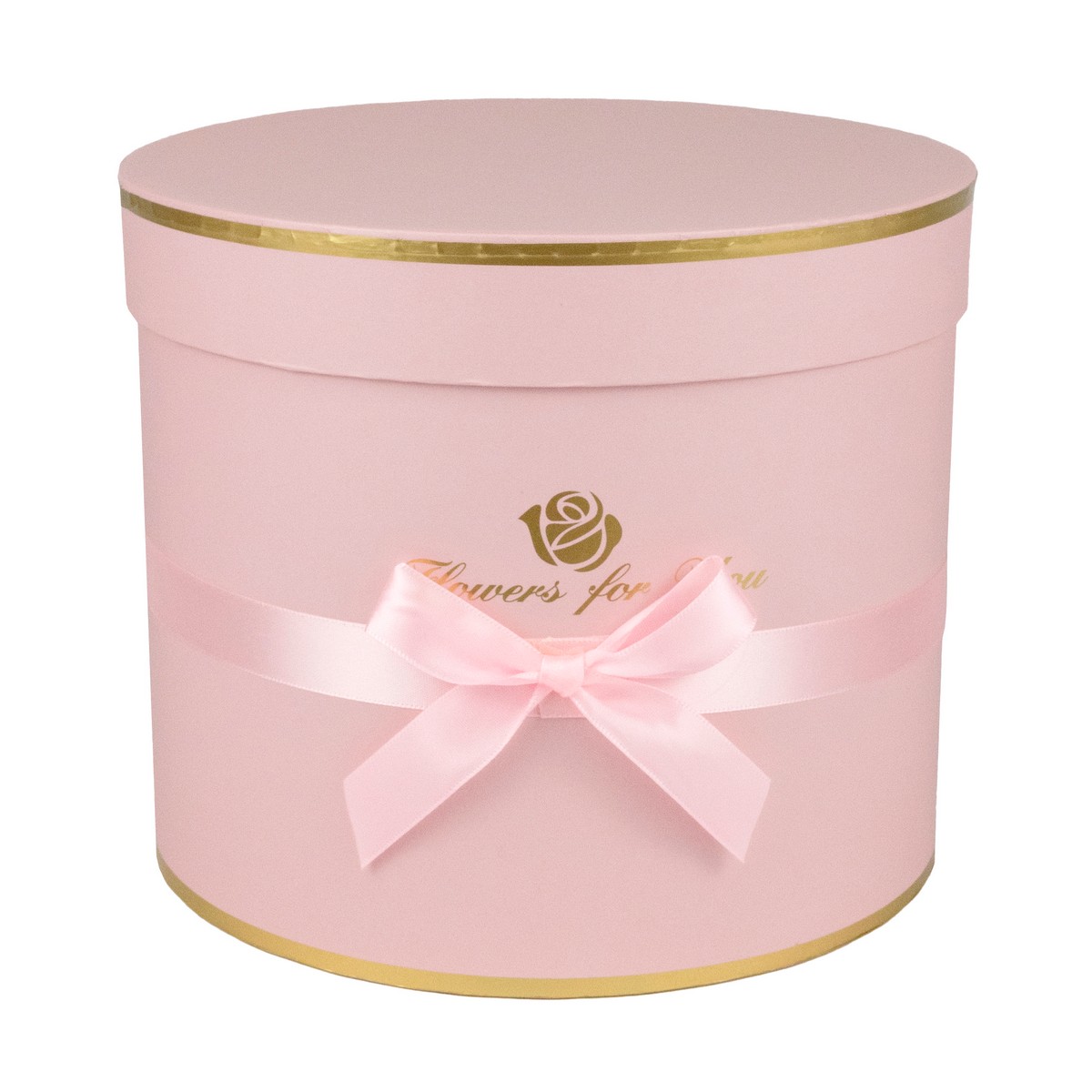 Набор коробок подарочных круглых 3шт., 23х19,5см, розовый в интернет-магазине флористических аксессуаров Азалия Декор