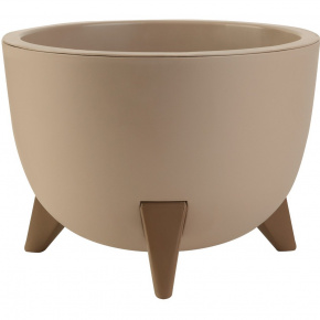 Кашпо со вставкой Грация (пластик), D25xH19см, 4,5л, кремовый в интернет-магазине флористических аксессуаров Азалия Декор