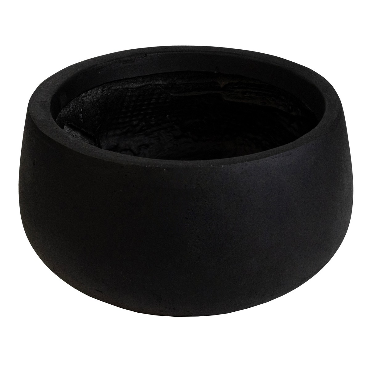 Кашпо Стоун (файбергласс), D32xH16,5см, черный в интернет-магазине флористических аксессуаров Азалия Декор