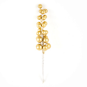 Ветка с ягодами, H19см, золотой в интернет-магазине флористических аксессуаров Азалия Декор