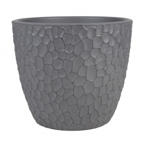 Цв. горшок с поддоном Манго (бетон), D30xH28см, 13л, серый в интернет-магазине флористических аксессуаров Азалия Декор