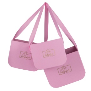 Набор коробок для цветов 3шт., 16,5х12хH12,5 см, розовый в интернет-магазине флористических аксессуаров Азалия Декор